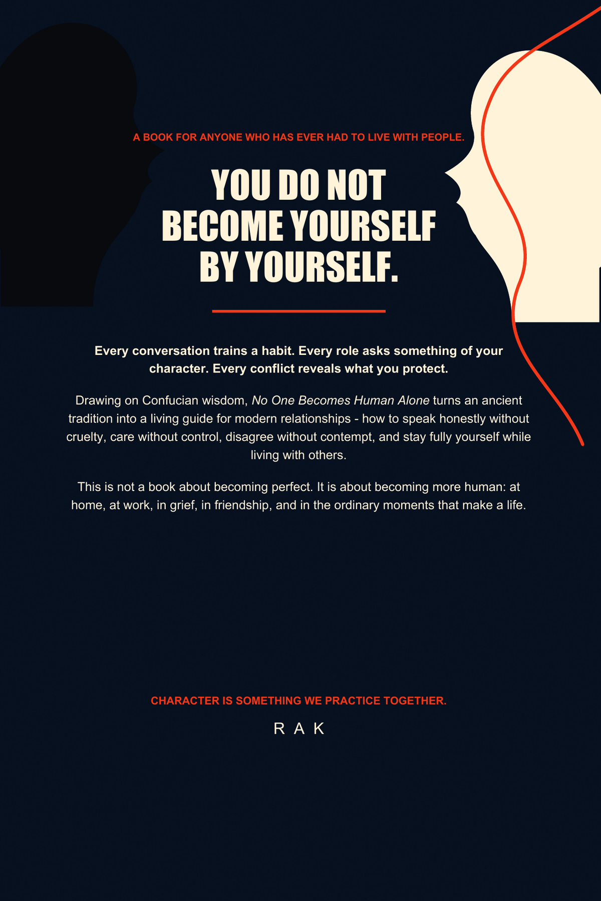 NO ONE BECOMES HUMAN ALONE